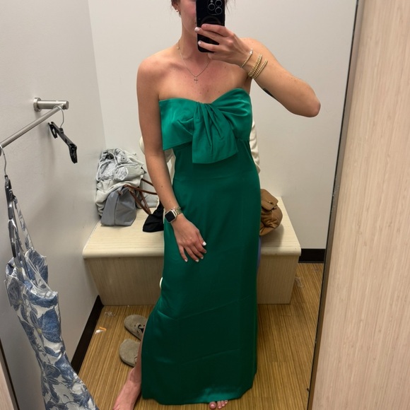 Lilly Pulitzer Formal Strapless Green Maxi Dress - Picture 5 of 6